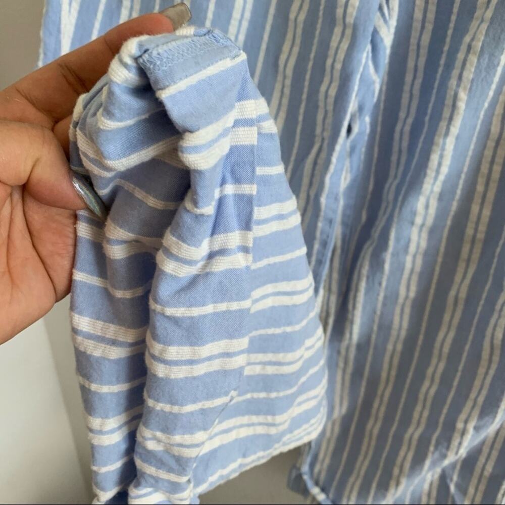 Tommy Hilfiger Dana Fit Blue and White Crop Striped Pants 10 - Picture 6 of 9